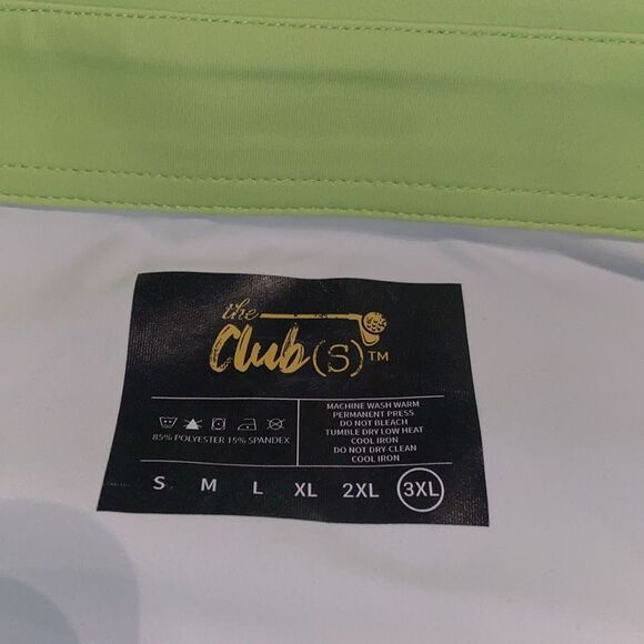 The Club (s)  Green and Yellow Striped Polo Shirt - Picture 2 of 5